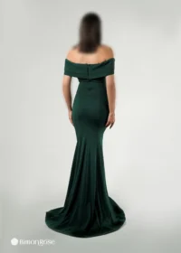 لباس ماکسی مجلسی با یقه قایقی برگردان