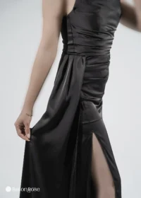 ماکسی مجلسی ساتن بدون آستین