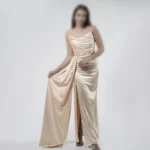 ماکسی مجلسی ساتن بدون آستین