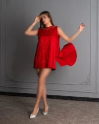 لباس کوتاه ژاکارد شنل دار