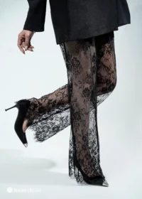 ست مجلسی کت بلند و شلوار تور