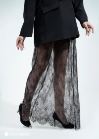 ست مجلسی کت بلند و شلوار تور