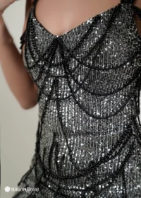 مینی مجلسی با سرشانه بندی مروارید دوزی شده