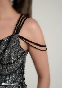 مینی مجلسی با سرشانه بندی مروارید دوزی شده