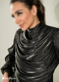 ماکسی مجلسی پوشیده با طراحی دراپه