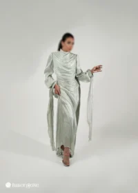 ماکسی مجلسی پوشیده با طراحی دراپه