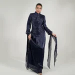 ماکسی مجلسی پوشیده با طراحی دراپه