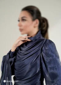 ماکسی مجلسی پوشیده با طراحی دراپه