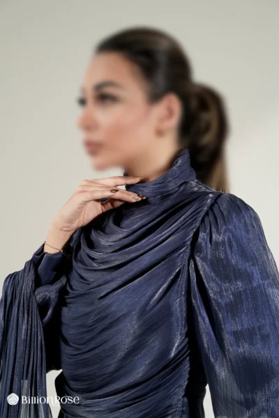 ماکسی مجلسی پوشیده با طراحی دراپه