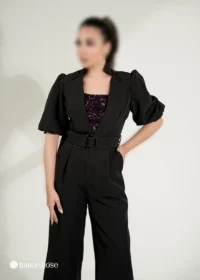 ست مجلسی لباس سرهمی و کراپ پولک دوزی شده