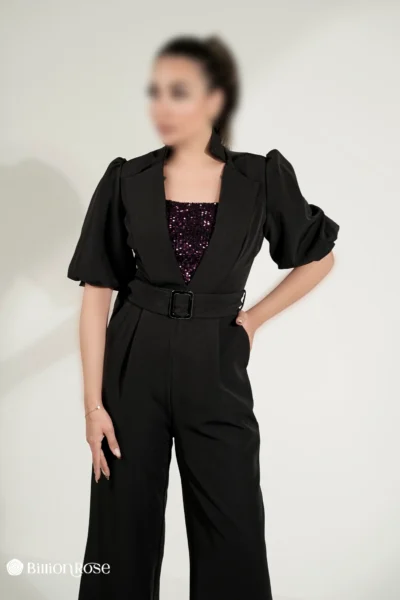 ست مجلسی لباس سرهمی و کراپ پولک دوزی شده