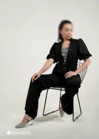 ست مجلسی لباس سرهمی و کراپ پولک دوزی شده