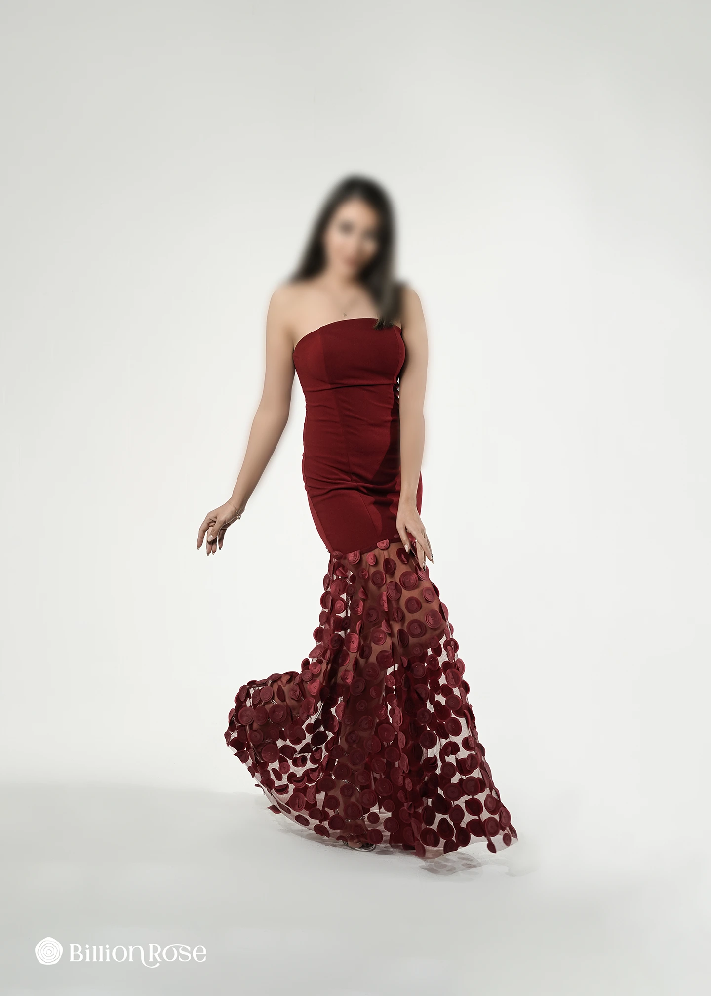 3074 ماکسی مجلسی با پایین تنه تور