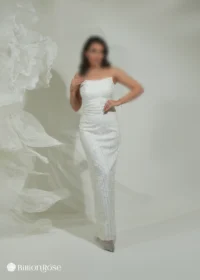 ماکسی دکلته مجلسی تمام مروارید دوزی