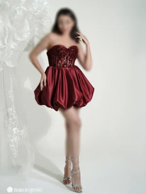 مینی مجلسی دکلته با دامن دراپه