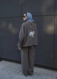ژاکت بامبر دخترانه گلدوزی شده - تصویر 5