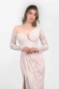 ماکسی مجلسی گیپور تک شانه