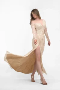 ماکسی مجلسی گیپور تک شانه