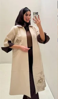 مانتو بلند گلدوزی شده