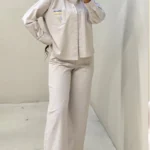 پیراهن کتان گلدوزی شده زنانه