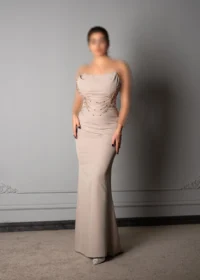 ماکسی بلند مجلسی مروارید دوزی شده