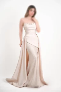 پیراهن ماکسی دکلته تور و ساتن