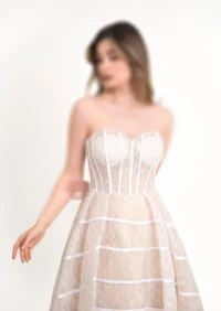 ماکسی مجلسی با پارچه دانتل