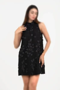 سارافون کوتاه مجلسی گلدوزی شده