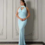 ماکسی مجلسی کرپ بدون آستین