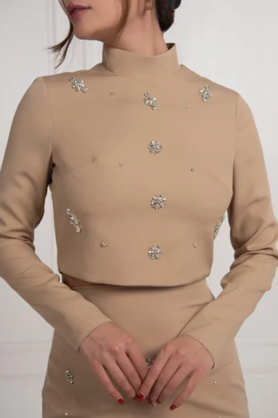 لباس ماکسی مجلسی سنگدوزی شده