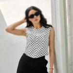 تاپ زنانه خال خالی