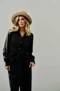 شومیز آستین بلند گره ایی زنانه - تصویر 3