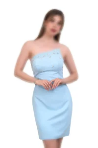 پیراهن مینی دکلته یقه کج | استایل ویژه تولد و مهمانی ها